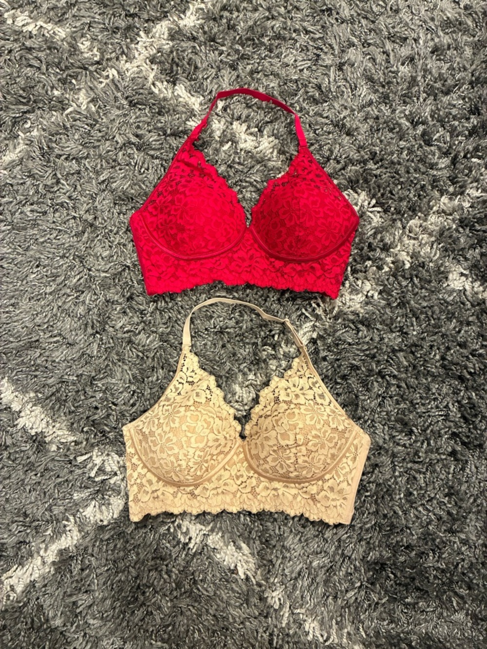 NWOT Set of 2 Lace Bralettes-I’ll throw the black one in FREE🎯